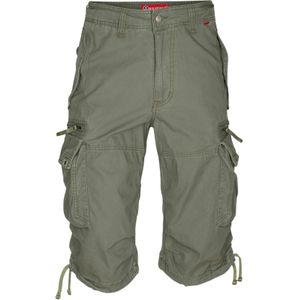 Molecule Cargobroek 'BAGGY'  olijfgroen / rood