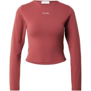 OH APRIL Shirt 'Ica'  donkerrood / wit