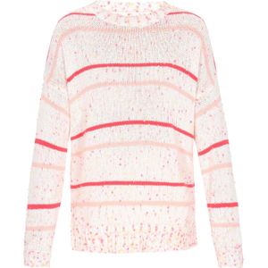 IZIA Trui  pasteelgeel / rosa / framboos / offwhite