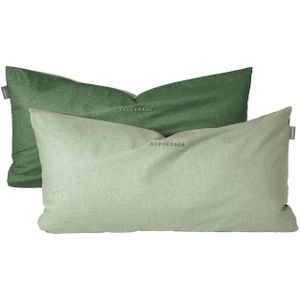 SCHIESSER Kussens 'Doubleface Feinbiber'  lichtgroen / donkergroen