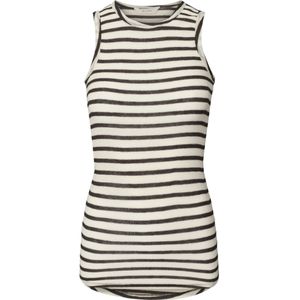 Gai+Lisva Top 'Alberte'  ecru / donkergrijs