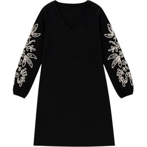 Shape Of You Jurk  zwart / wolwit