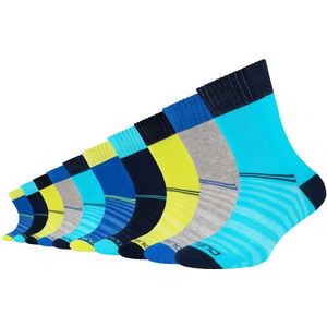 camano Sokken  navy / aqua / neongeel / grijs