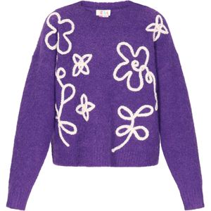 IZIA Trui  purper / wit