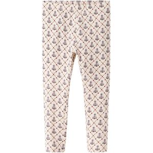 NAME IT Leggings 'NMFNIKALA'  sering / rood / wit gemêleerd