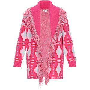IZIA Gebreid vest  lichtblauw / pink / lichtroze