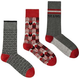 Pepe Jeans Sokken  donkergrijs / rood / zwart
