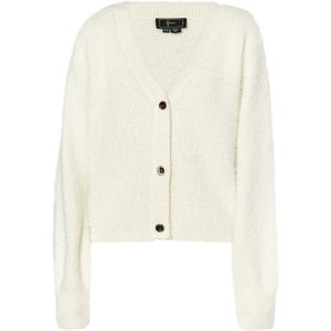 faina Gebreid vest  wolwit