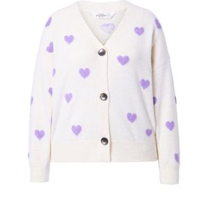 Studio Untold Gebreid vest  champagne / lila