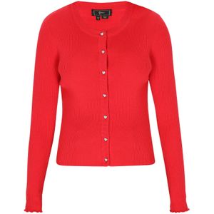 faina Gebreid vest  rood