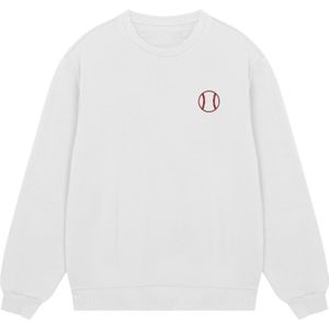 F4NT4STIC Sweatshirt 'Baseball'  rood / offwhite