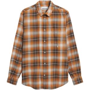 ARMEDANGELS - Overhemd - Olijfgroen - Geruit - Lange Mouw