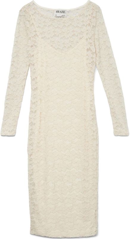 Vmpaula - Midi-jurk - Bloemenprints - Lange Mouwen - Tight Fit