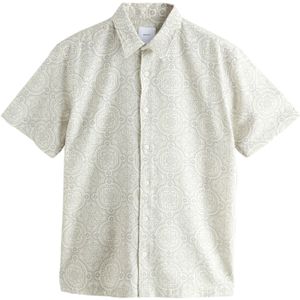 Next Overhemd  ecru / donkerblauw