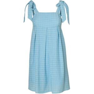 SELECTED Zomerjurk 'SLFKAYA'  blauw denim / wit