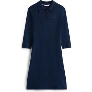 TOMMY HILFIGER - Gebreide Jurk - Donkerblauw - Knitwear - Knielengte