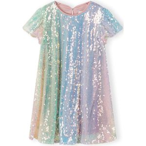 MINOTI Jurk  azuur / lichtgroen / rosa