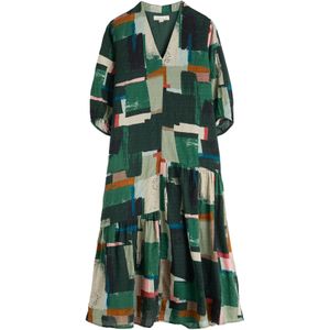 Seasalt Cornwall Jurk 'Windblown'  lichtbeige / groen / mauve / oranje