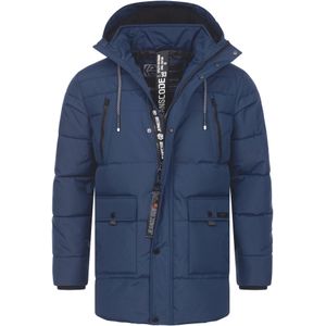 INDICODE JEANS Winterparka 'Wess'  navy / zwart