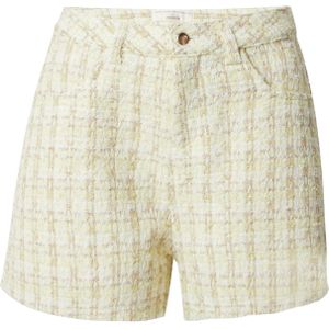 Guido Maria Kretschmer Women Broek 'Valeria'  lichtgeel / goud / wit