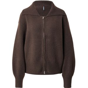 PIECES Gebreid vest 'PCMALOU'  donkerbruin