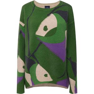 LAURASØN Trui  beige gemêleerd / grasgroen / lichtgroen / lila