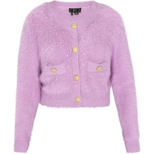 faina Gebreid vest 'Fashion Look'  pruim