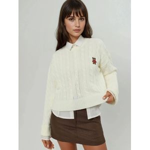 Hiccup Trui  ecru / bruin / rood / zwart