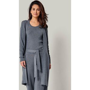 YOU LOOK PERFECT Gebreid vest 'BLOSSOM'  antraciet