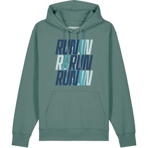 Watapparel Sweatshirt 'Run, Run, Run blue'  blauw / groen