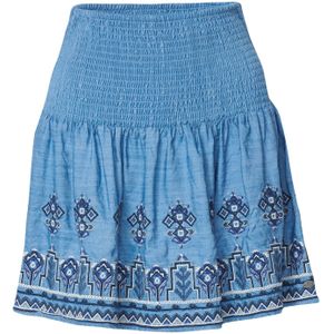 KOROSHI Rok  navy / blauw denim / wit