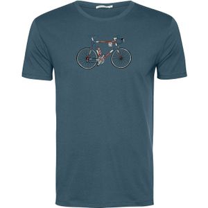 GREENBOMB Shirt 'Bike Mikkel'  petrol / rood / zwart