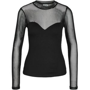 Noisy may Shirt 'NMMAYA'  zwart / zilver