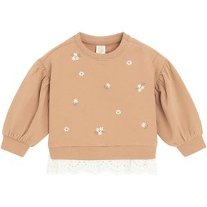 Cool Club Sweatshirt  donkerbeige / geel / pastelgroen / wit
