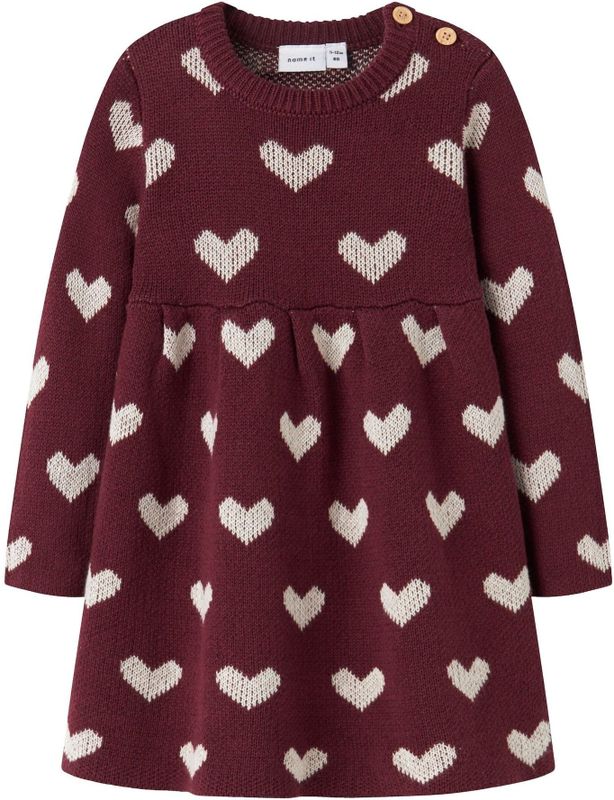 Biologisch Katoen - Jurk - Knielengte - Lange Mouwen - Regular Fit