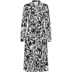 Part Two Jurk  lichtbeige / nachtblauw / zwart