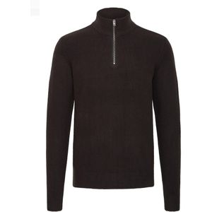 Casual Friday Trui ' CFHEINE halfzip '  zwart