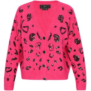 faina Gebreid vest 'Fashion Look'  pink / zwart