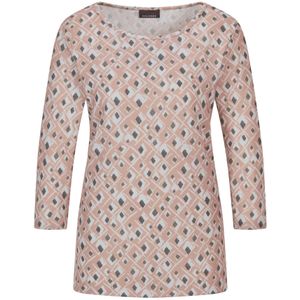 Goldner Shirt  zalm roze / zwart gemêleerd / natuurwit