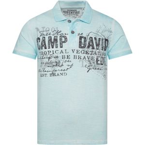 CAMP DAVID Shirt  lichtblauw / grijs / zwart