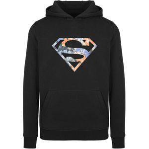 F4NT4STIC Sweatshirt 'DC Comics Superman Floral'  lichtlila / abrikoos / zwart / wit