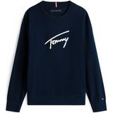 TOMMY HILFIGER - Trui - Navy / Wit - Knitwear - Lange Mouw