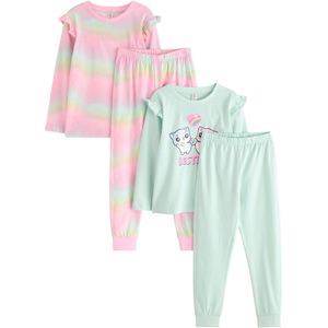 Lindex Nachtkledij 'Kawaii Rainbow'  pastelblauw / mintgroen / lichtroze / wit