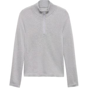 Mango Fijngebreide Top Zilver