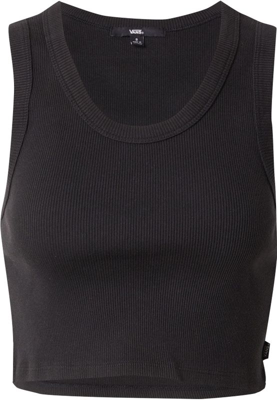 Drew - Rib Tanktop - Zwart - 100% Katoen