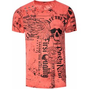 Rusty Neal - T-shirt - Gewassen - Flying-Skull print