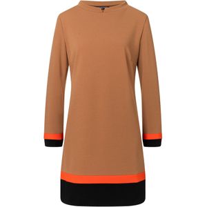 Ana Alcazar Jurk 'Sideo'  bruin / lichtoranje / zwart