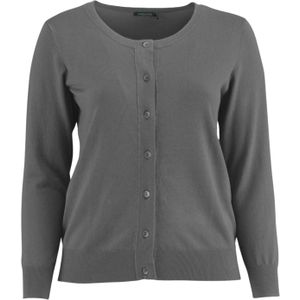 SANDGAARD - Vest - Grey melange - Knoopsluiting - Korte Vorm