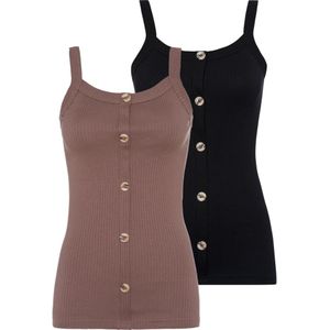 LASCANA Top  taupe / zwart