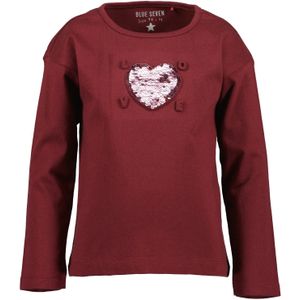 Blue Seven - Shirt - Wijnrood - Lange Mouwen - 100% Katoen